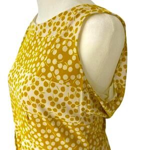 Boden yellow print jersey dress, size 10 petite